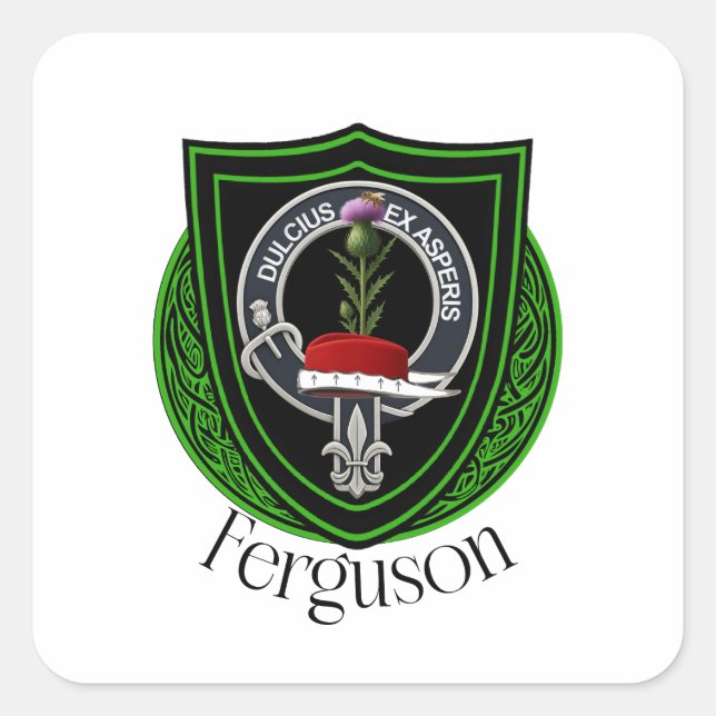 Ferguson Scottish Clan Crest  Square Sticker (Front)