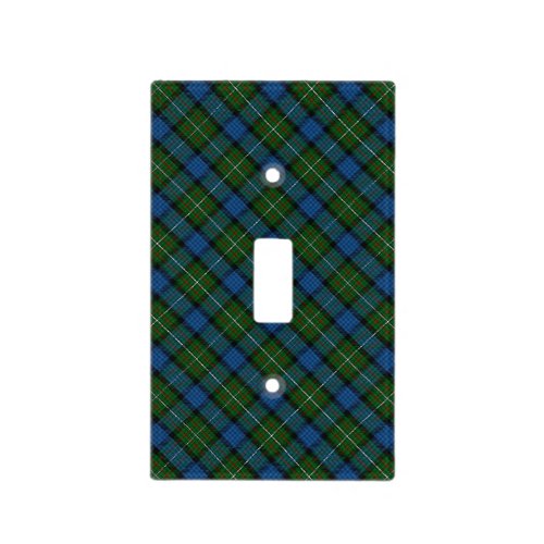 Fergusson Official Tartan in blue and green Light Switch Cover
