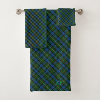 Fergusson Official Tartan with monogram / initials Bath Towel Set
