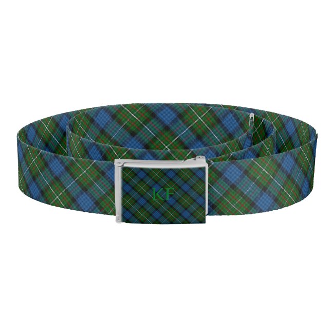 Fergusson Official Tartan with monogram / initials Belt (Coil)