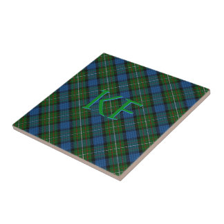 Fergusson Official Tartan with monogram / initials Ceramic Tile
