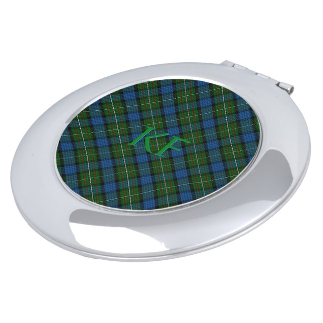 Fergusson Official Tartan with monogram / initials Compact Mirror (Turned)