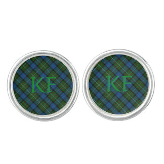 Fergusson Official Tartan with monogram / initials Cufflinks