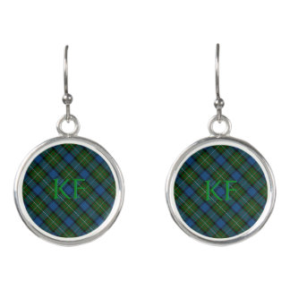 Fergusson Official Tartan with monogram / initials Earrings