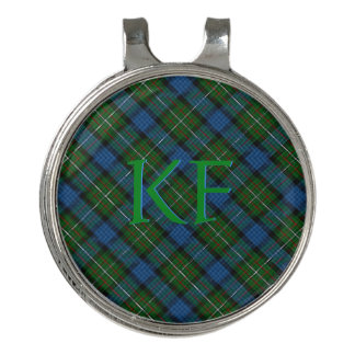 Fergusson Official Tartan with monogram / initials Golf Hat Clip