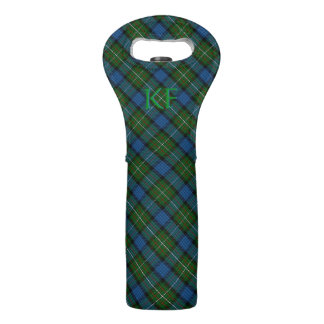 Fergusson Official Tartan with monogram / initials Wine Bag