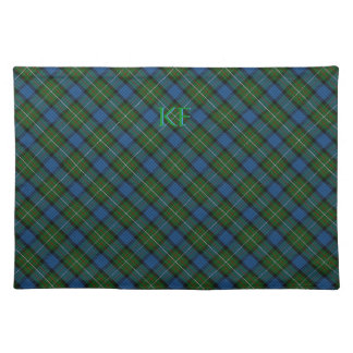 Fergusson Official Tartan with monogram / name Cloth Placemat