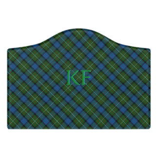 Fergusson Official Tartan with monogram / name Door Sign