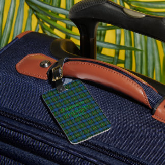 Fergusson Official Tartan with monogram / name Luggage Tag