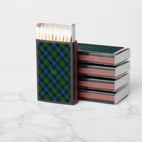 Fergusson Official Tartan with monogram  name Matchboxes