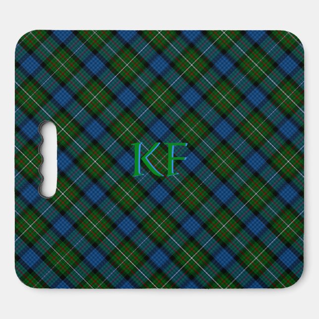 Fergusson Official Tartan with monogram / name Seat Cushion (Front Horizontal)