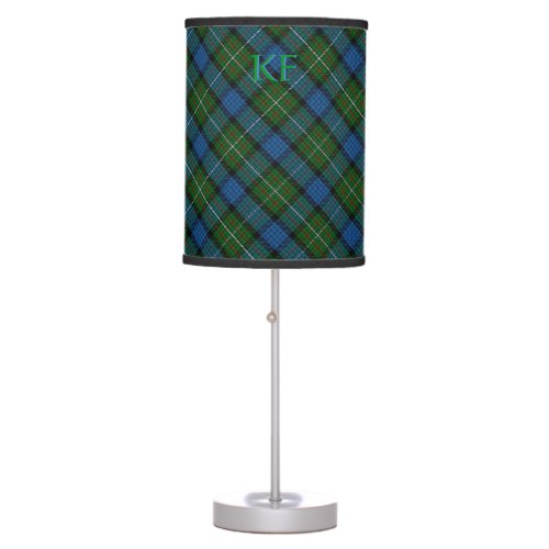 Fergusson Official Tartan with monogram  name Table Lamp