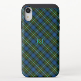 Fergusson Official Tartan with monogram / name iPhone XR Slider Case
