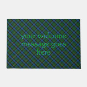 Fergusson Official Tartan with welcome message Doormat