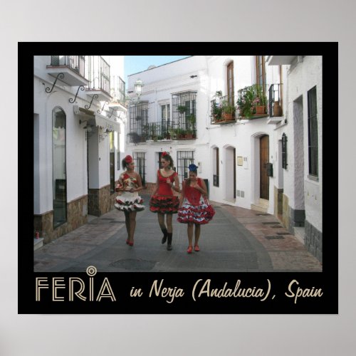 Feria in Nerja Andalucia Spain Poster