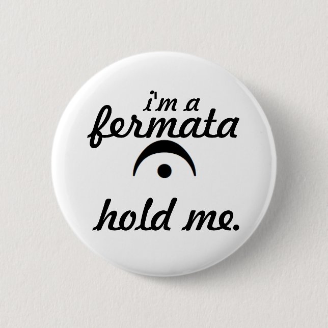fermata pinback button (Front)