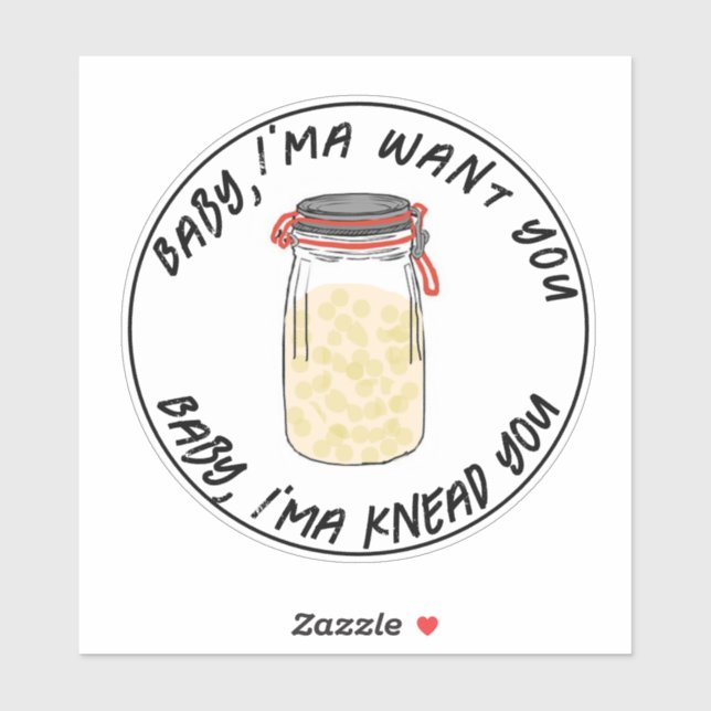 Fermented Sour Dough In Jar Sticker (Sheet)
