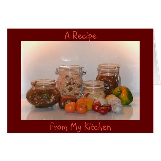 Fermented Veggies Recipe Note Card (Front Horizontal)