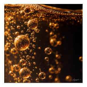 Fermenting Cider Bubbles Macro Photography Acrylic Print