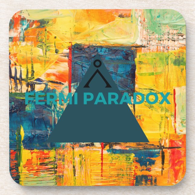 Fermi Paradox Cosmic Symbol Abstract Art  Beverage Coaster (Front)