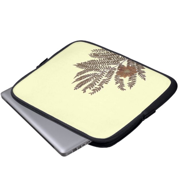 Fern and Flower Laptop Sleeve (Front Bottom)