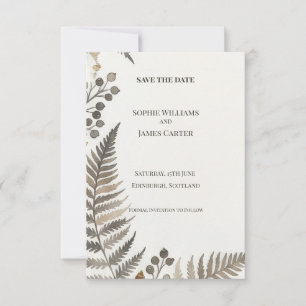 Fern Botanical Save The Date Card