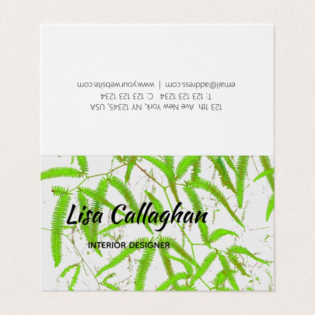 fern business card (Outside Unfolded)