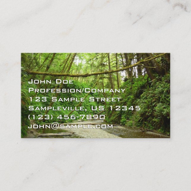 Fern Canyon I at Redwood National Park Business Card (Front)