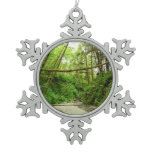 Fern Canyon I at Redwood National Park Snowflake Pewter Christmas Ornament