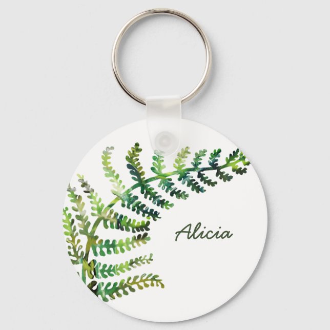 Fern Custom Name Keychain (Front)