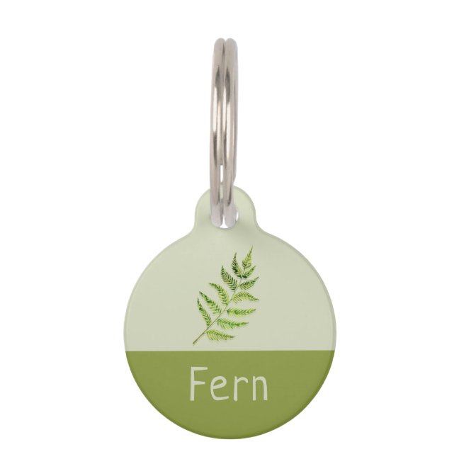 Fern Dog Cat Name Pet ID Tag