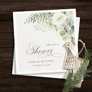 Fern Eucalyptus Greenery Foliage Bridal Shower Napkins