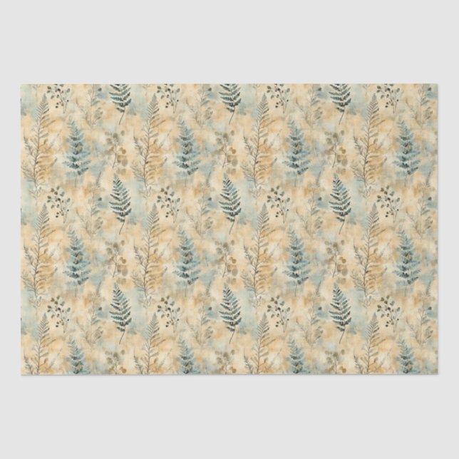 Fern & Eucalyptus Skeleton Leaf Decoupage Paper (Front)