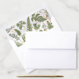 Fern Floral Pattern Envelope Liner