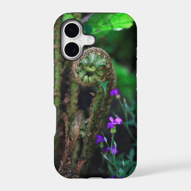 Fern & flowers iphone case (Back)
