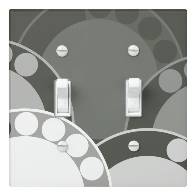 Fern Frond Design - Dark Green - Light Switch (In Situ)