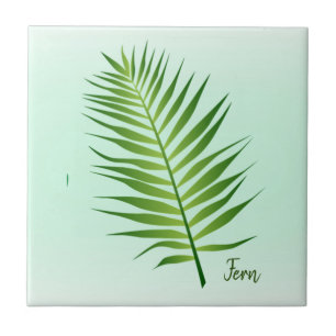 Fern Frond Leaf Ceramic Tile