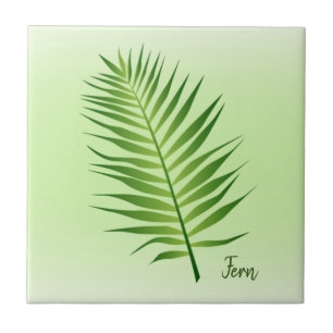 Fern Frond Leaf Ceramic Tile