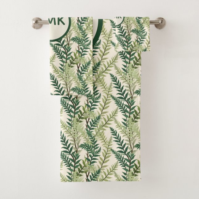 Fern Fronds Bath Towel Set (Insitu)
