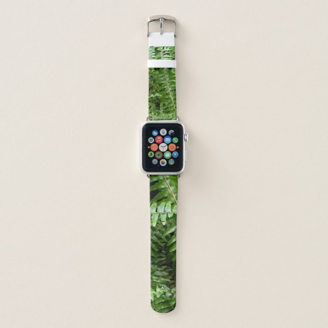 Fern Fronds I Green Nature Apple Watch Band (Front)
