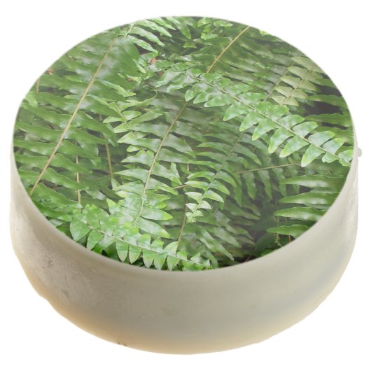 Fern Fronds I Green Nature Chocolate Covered Oreo (Angled)