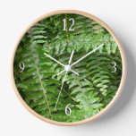 Fern Fronds I Green Nature Clock
