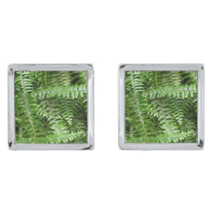 Fern Fronds I Green Nature Cufflinks