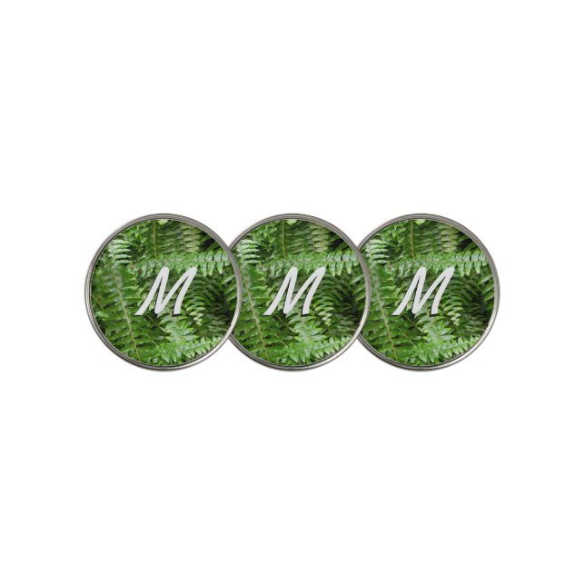 Fern Fronds I Green Nature Golf Ball Marker (3 Up)