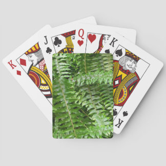 Fern Fronds I Green Nature Poker Cards