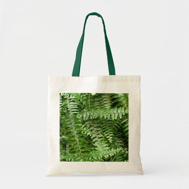 Fern Fronds I Green Nature Tote Bag (Front)
