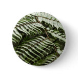 Fern Fronds II Dark Green Nature Button