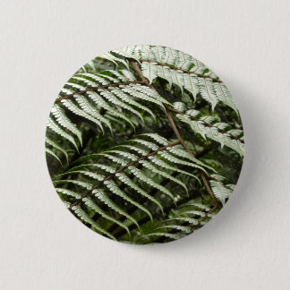 Fern Fronds II Dark Green Nature Button