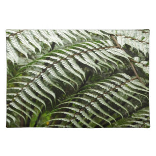 Fern Fronds II Dark Green Nature Cloth Placemat