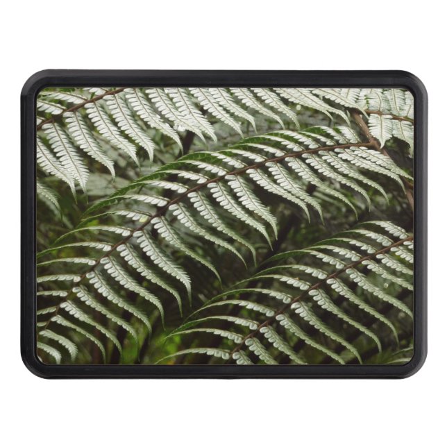 Fern Fronds II Dark Green Nature Hitch Cover (Front)